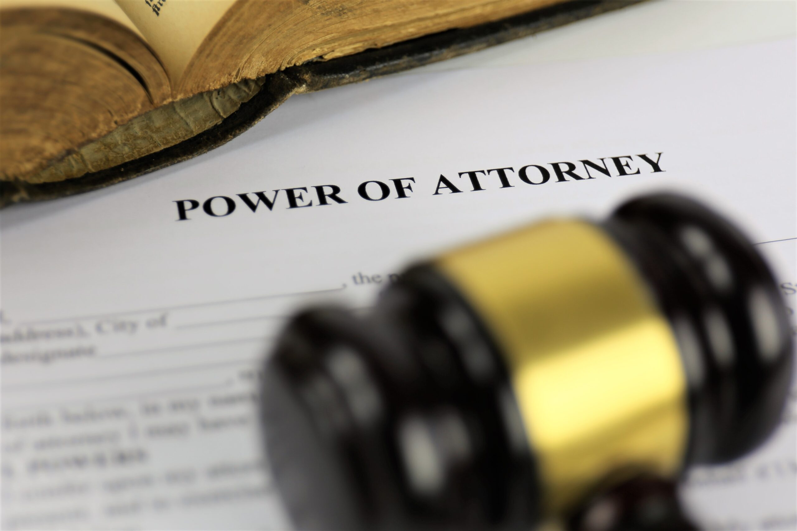 Pen, stamp and documents on notary public table